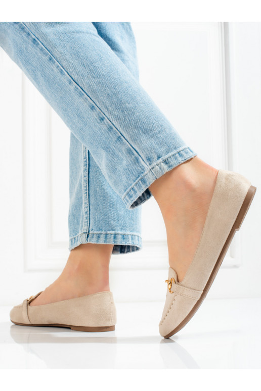 Mocassins femininos Potocki bege