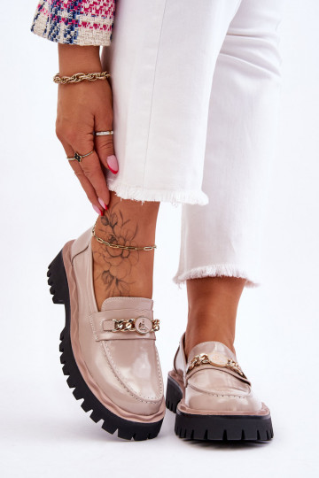Mocassins envernizados com...
