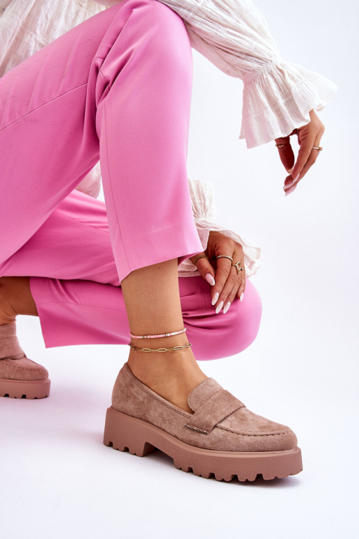 Mocassins em camurça bege Corrin