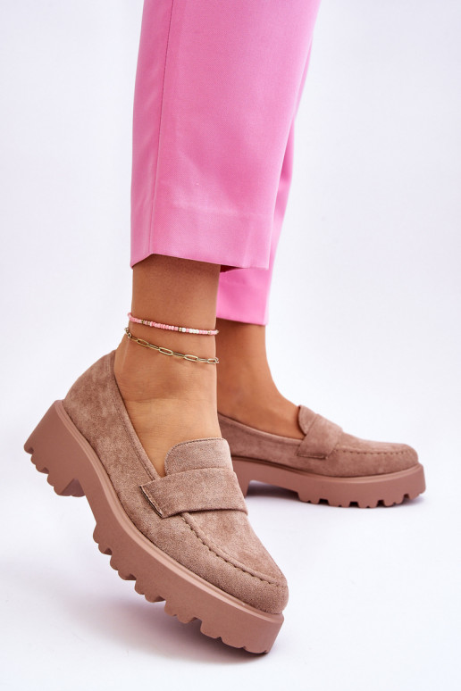 Mocassins em camurça bege Corrin