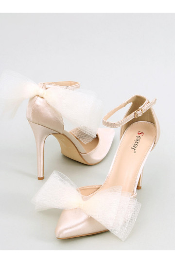 Salto alto com fita de tule SHEENA BEIGE 2