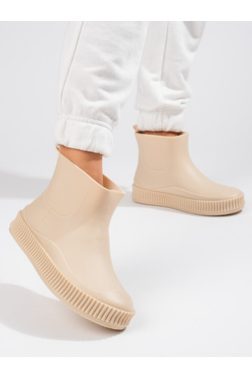 sapatos de borracha bege...