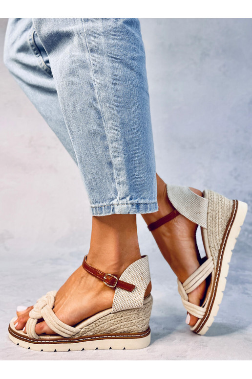 Sandálias plataforma bege TEDDER BEIGE