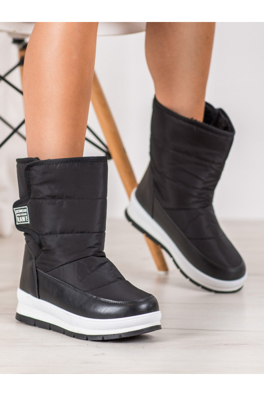 Botas de neve pretas com fechos adesivos BAT_DS8826B