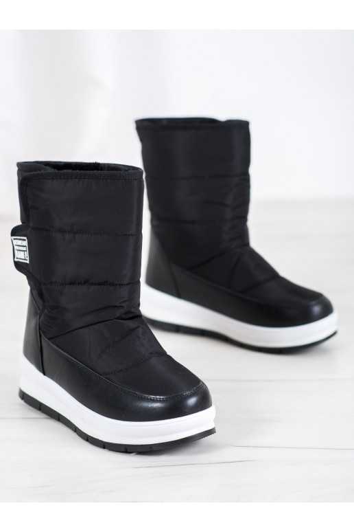 Botas de neve pretas com fechos adesivos BAT_DS8826B