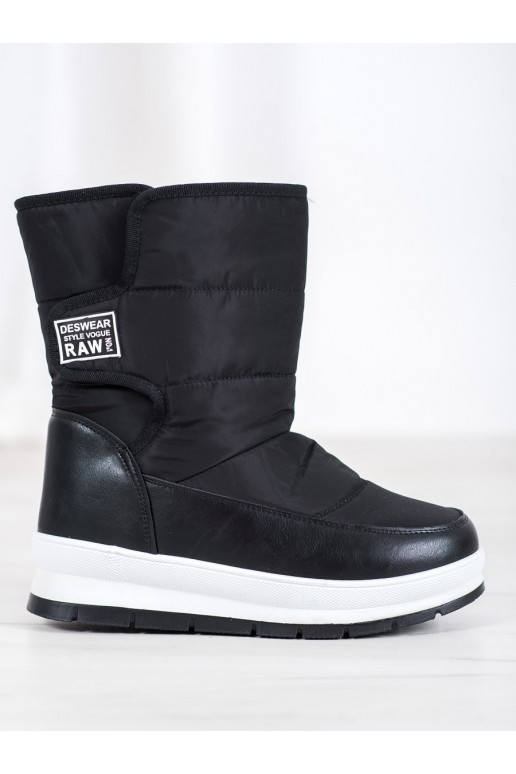 Botas de neve pretas com fechos adesivos BAT_DS8826B