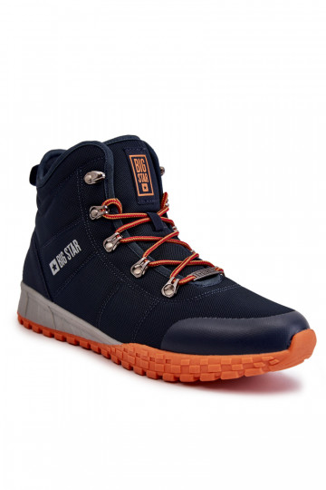 Botas de caminhada Memory Foam Big Star azuis escuras para homens