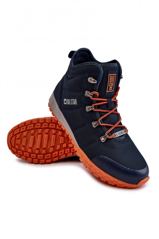 Botas de caminhada Memory Foam Big Star azuis escuras para homens