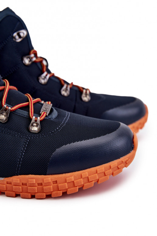 Botas de caminhada Memory Foam Big Star azuis escuras para homens