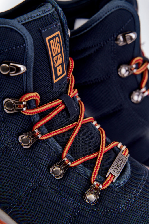 Botas de caminhada Memory Foam Big Star azuis escuras para homens