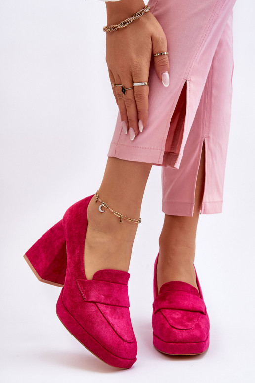 Sapatos Adriel rosa para mulher com salto largo