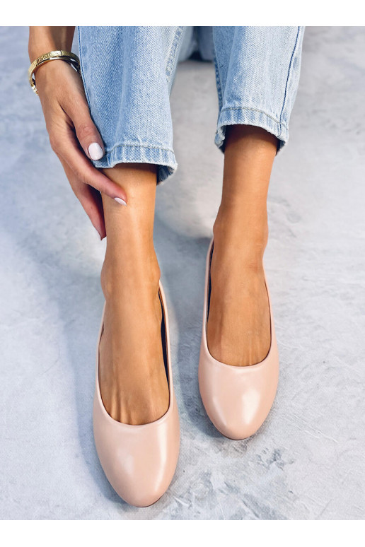 Sapatilhas femininas TOVA BEIGE com palmilha de couro