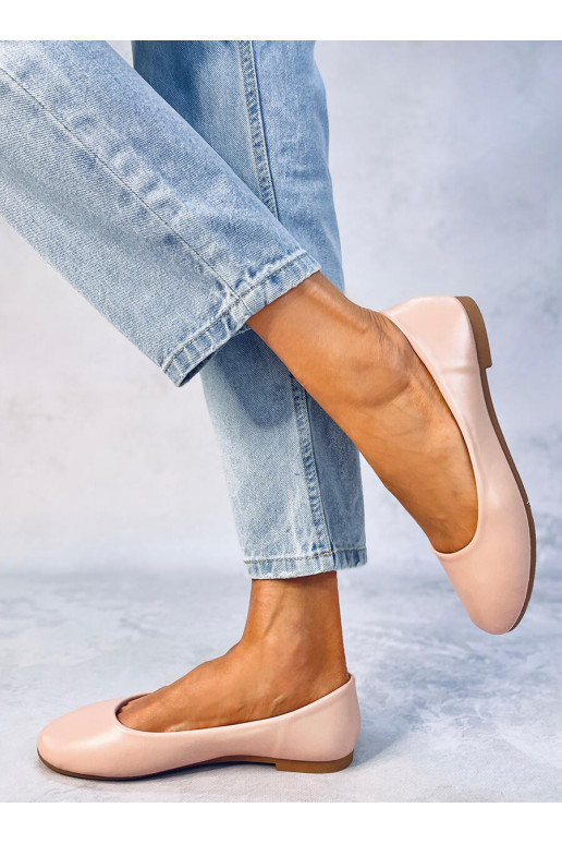Sapatilhas femininas TOVA BEIGE com palmilha de couro