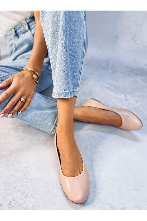 Sapatilhas femininas TOVA BEIGE com palmilha de couro