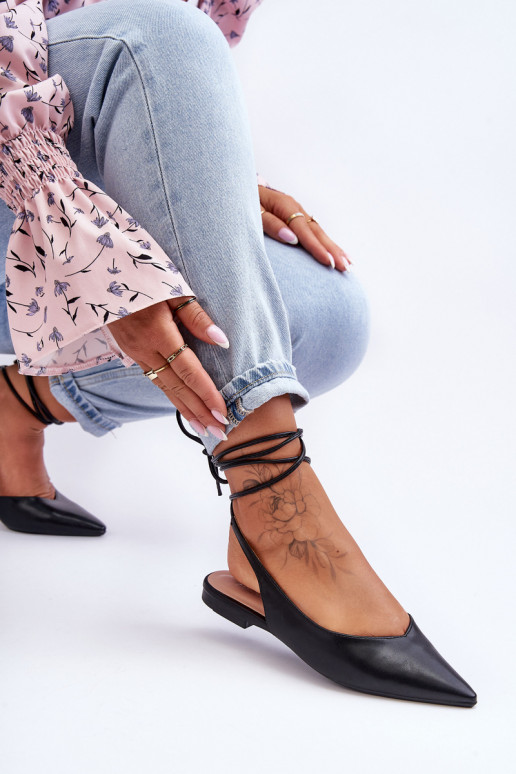 Bailarinas com fitas em preto Lilly Ann Bailarinas com fitas em preto Lilly Ann