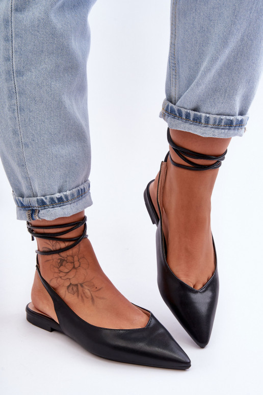 Bailarinas com fitas em preto Lilly Ann Bailarinas com fitas em preto Lilly Ann