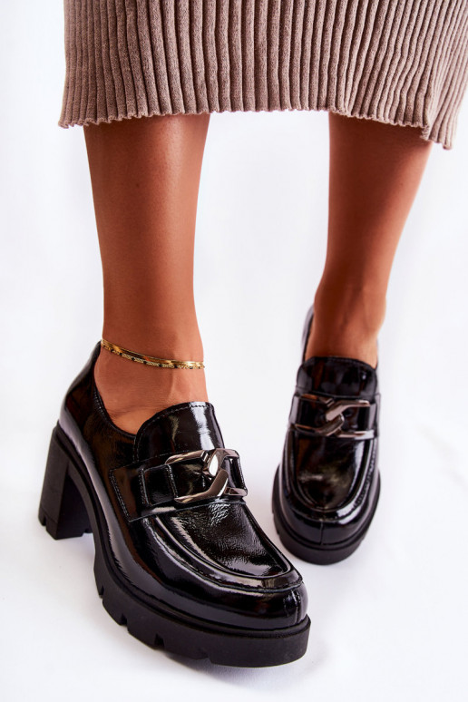 sapatos com salto preto Harmell