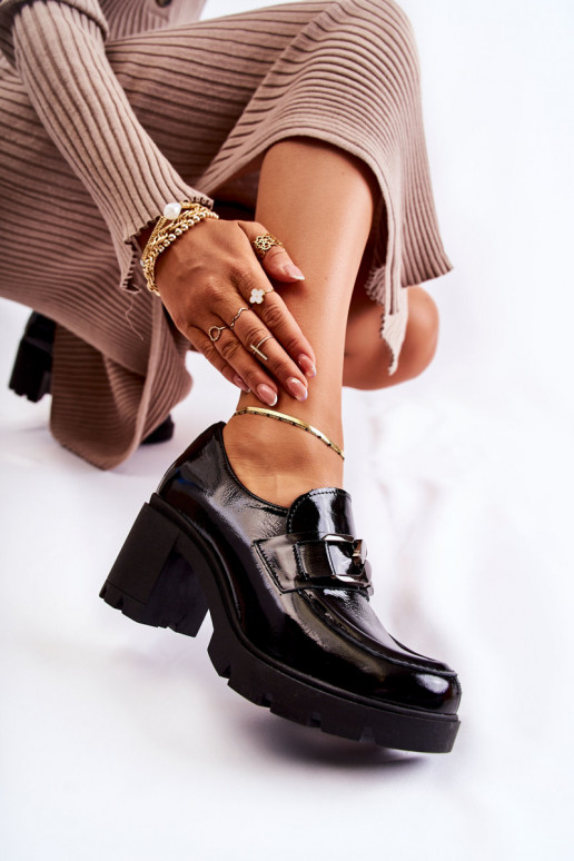 sapatos com salto preto Harmell