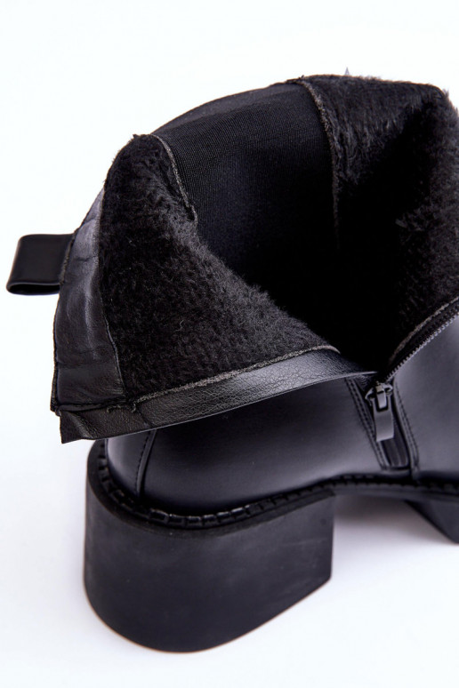 botas elegantes com salto largo em Ironna preto