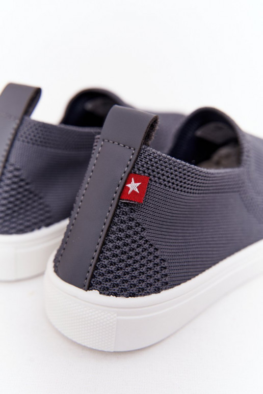 Tênis infantil slip-on Big Star cor cinza