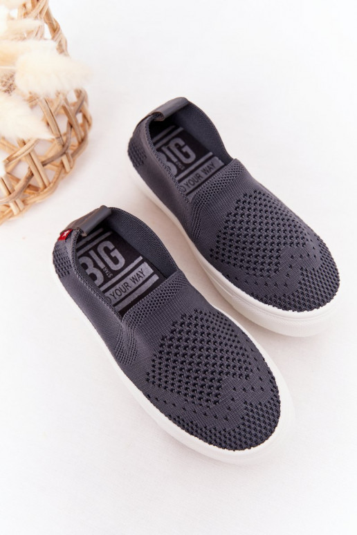 Tênis infantil slip-on Big Star cor cinza