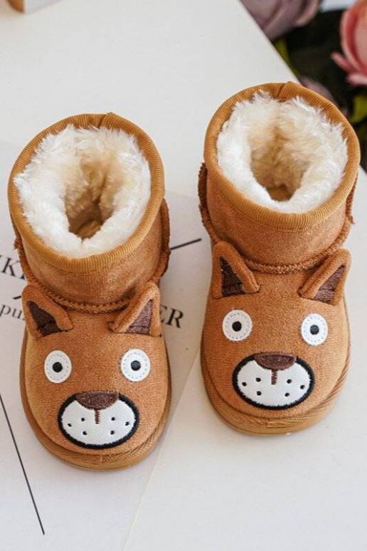 Botas quentes de inverno infantil na cor marrom Vavena