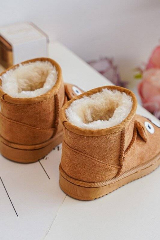 Botas quentes de inverno infantil na cor marrom Vavena