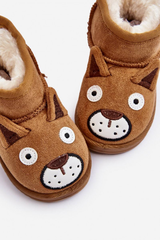 Botas quentes de inverno infantil na cor marrom Vavena