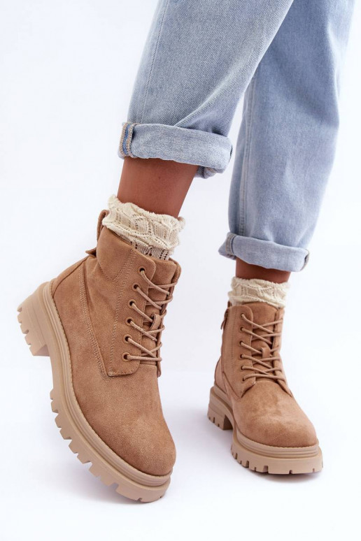 botas de camurça aquecida bege Alden