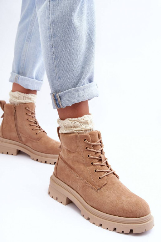 botas de camurça aquecida bege Alden