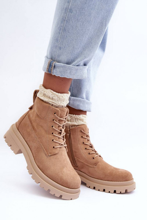 botas de camurça aquecida bege Alden