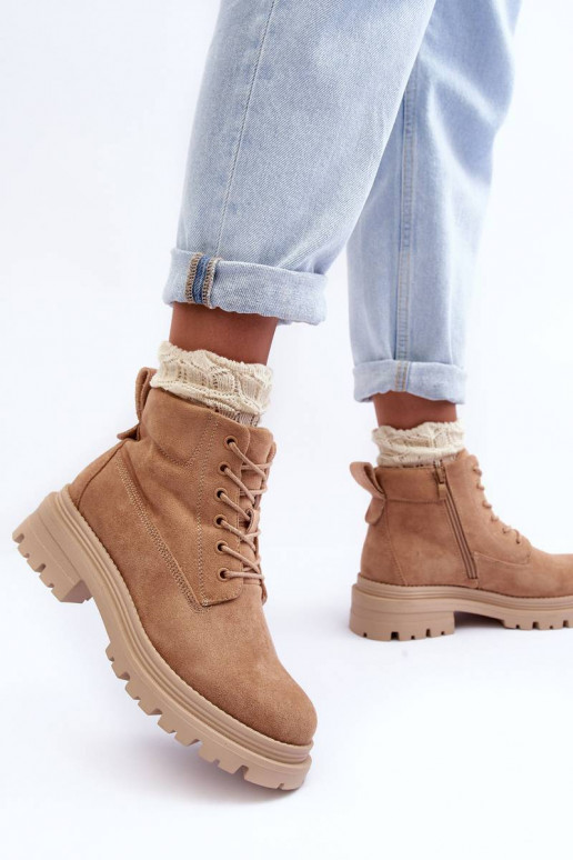 botas de camurça aquecida bege Alden
