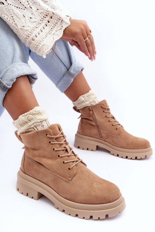 botas de camurça aquecida bege Alden