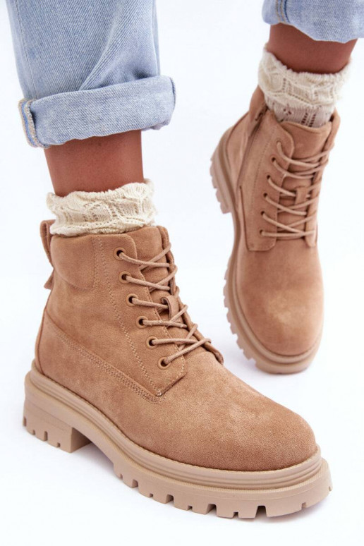 botas de camurça aquecida bege Alden