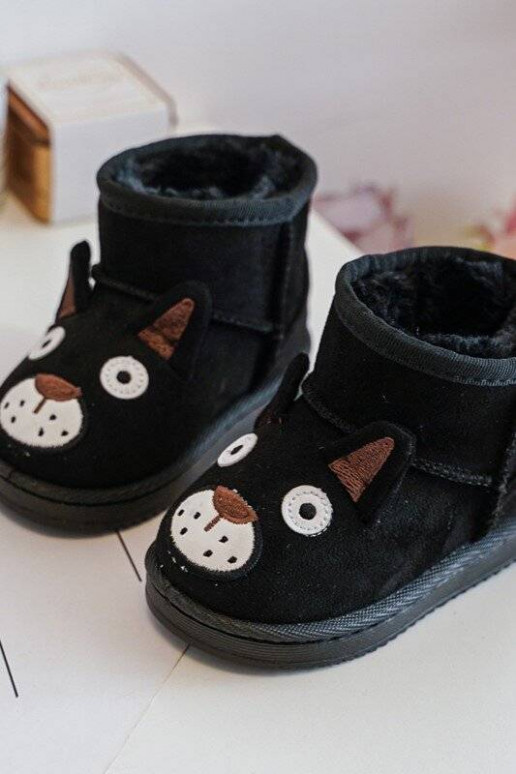 Botas quentes de inverno infantil na cor preta Vavena