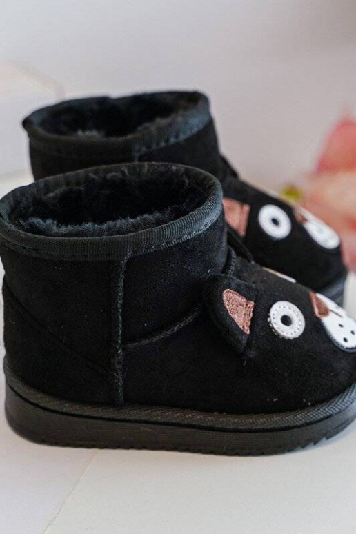 Botas quentes de inverno infantil na cor preta Vavena