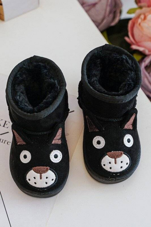 Botas quentes de inverno infantil na cor preta Vavena