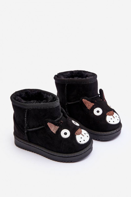 Botas quentes de inverno infantil na cor preta Vavena