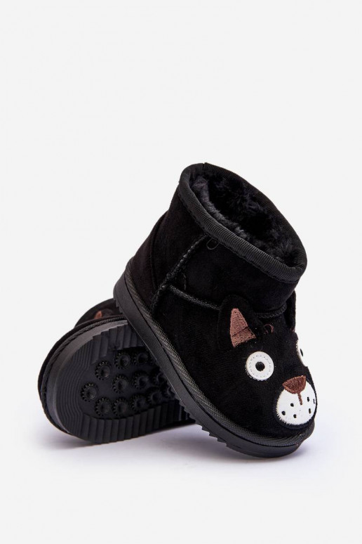 Botas quentes de inverno infantil na cor preta Vavena