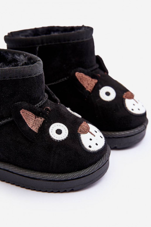 Botas quentes de inverno infantil na cor preta Vavena