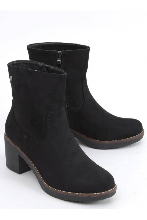 Sapatos com salto de borracha na cor preta LINZI BLACK