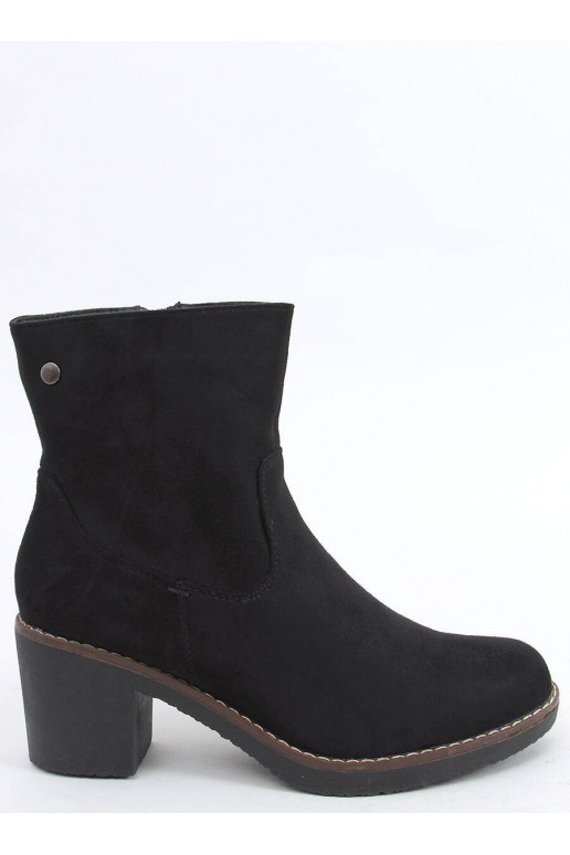 Sapatos com salto de borracha na cor preta LINZI BLACK