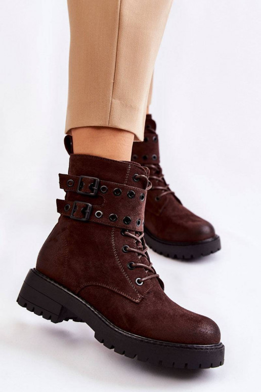 Botas de camurça na cor marrom Silvor