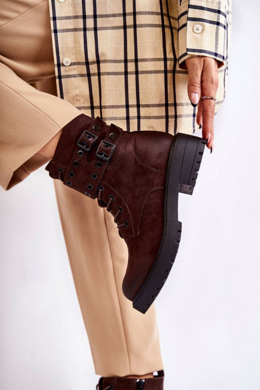 Botas de camurça na cor marrom Silvor