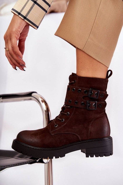 Botas de camurça na cor marrom Silvor