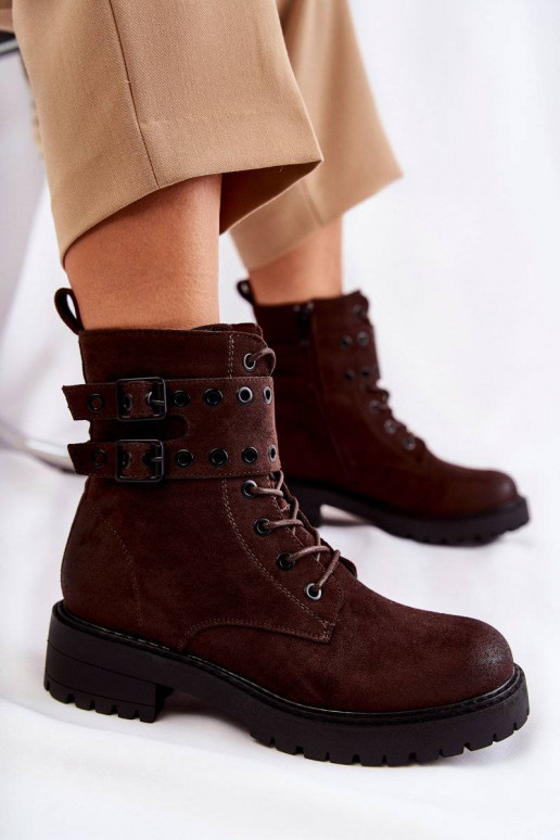 Botas de camurça na cor marrom Silvor