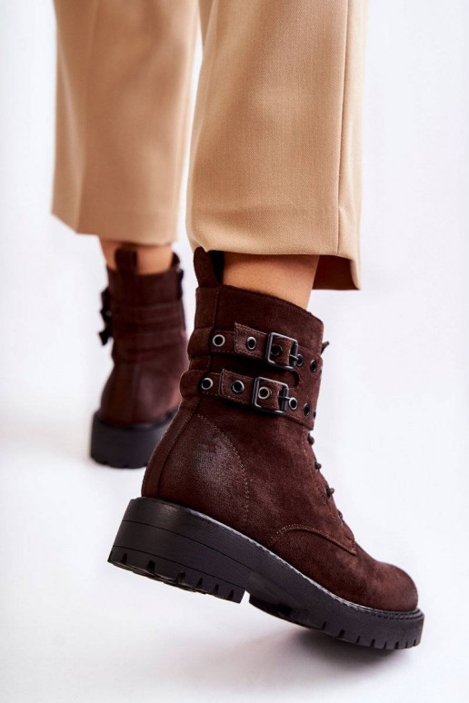 Botas de camurça na cor marrom Silvor