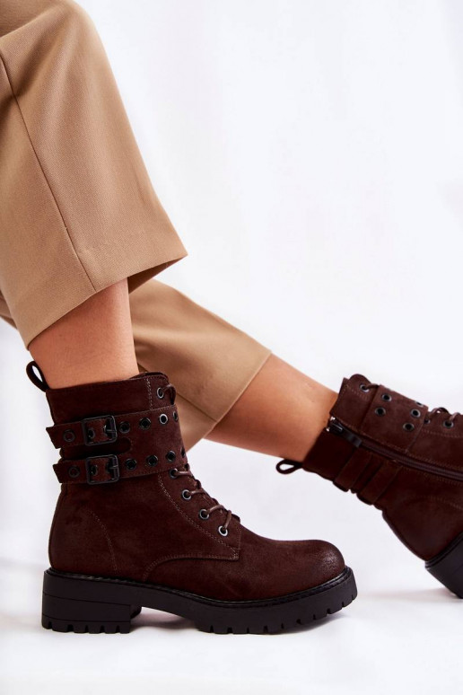 Botas de camurça na cor marrom Silvor