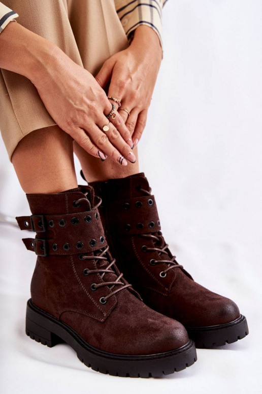 Botas de camurça na cor marrom Silvor