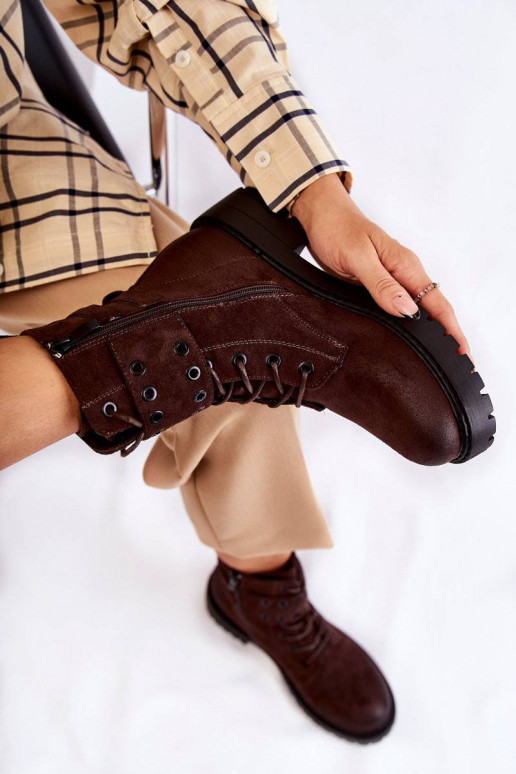 Botas de camurça na cor marrom Silvor